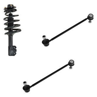 TRQ® - Front Driver Side Complete Strut Assembly and Stabilizer Bar Link Kit