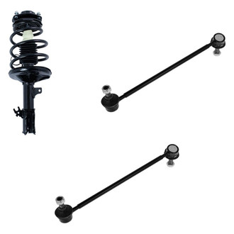TRQ® - Front Driver Side Complete Strut Assembly and Stabilizer Bar Link Kit