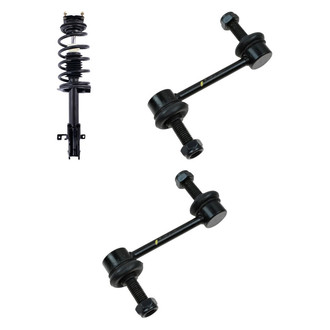 TRQ® - Front Driver Side Complete Strut Assembly and Stabilizer Bar Link Kit