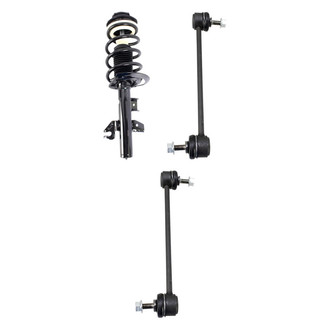 TRQ® - Front Driver Side Complete Strut Assembly and Stabilizer Bar Link Kit