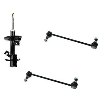 TRQ® - Front Driver Side Strut and Stabilizer Bar Link Kit