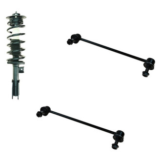 TRQ® - Front Driver Side Complete Strut Assembly and Stabilizer Bar Link Kit