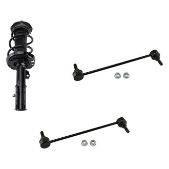 TRQ® - Front Driver Side Strut and Stabilizer Bar Link Kit