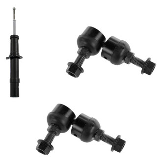 TRQ® - Front Driver Side Shock Absorber and Stabilizer Bar Link Kit