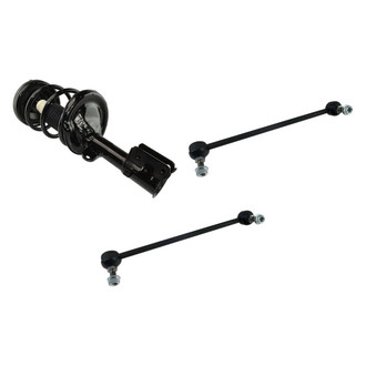 TRQ® - Front Passenger Side Complete Strut Assembly and Stabilizer Bar Link Kit