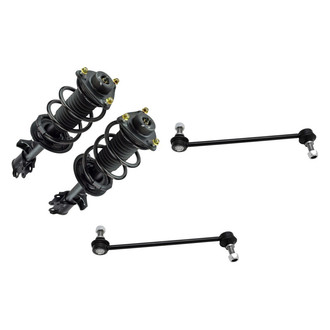 TRQ® - Front Passenger Side Complete Strut Assembly and Stabilizer Bar Link Kit