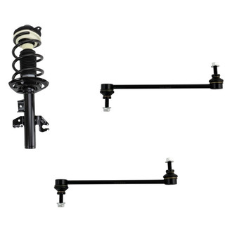 TRQ® - Front Passenger Side Complete Strut Assembly and Stabilizer Bar Link Kit