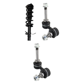 TRQ® - Front Passenger Side Complete Strut Assembly and Stabilizer Bar Link Kit