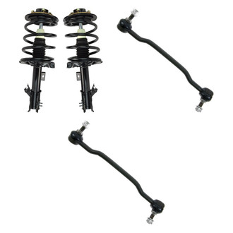 TRQ® - Front Passenger Side Complete Strut Assembly and Stabilizer Bar Link Kit