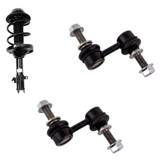 TRQ® - Front Passenger Side Complete Strut Assembly and Stabilizer Bar Link Kit