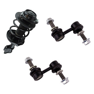 TRQ® - Front Passenger Side Complete Strut Assembly and Stabilizer Bar Link Kit