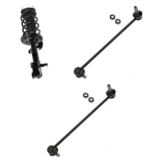 TRQ® - Front Passenger Side Complete Strut Assembly and Stabilizer Bar Link Kit