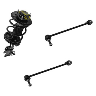 TRQ® - Front Passenger Side Complete Strut Assembly and Stabilizer Bar Link Kit