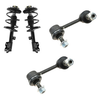 TRQ® - Front Passenger Side Complete Strut Assembly and Stabilizer Bar Link Kit
