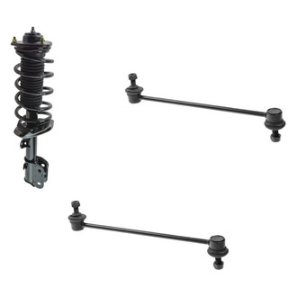 TRQ® - Front Passenger Side Complete Strut Assembly and Stabilizer Bar Link Kit