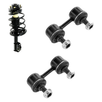 TRQ® - Front Passenger Side Complete Strut Assembly and Stabilizer Bar Link Kit
