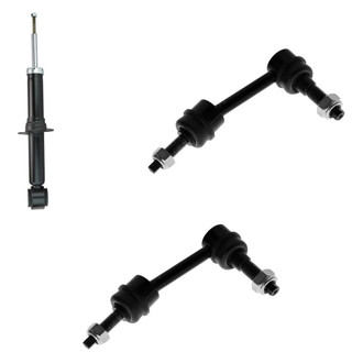 TRQ® - Front Passenger Side Shock Absorber and Stabilizer Bar Link Kit