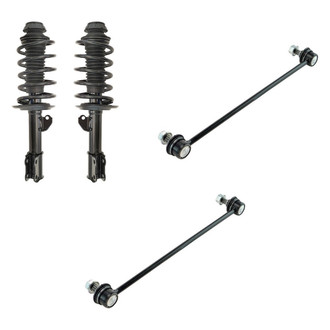 TRQ® - Front Passenger Side Complete Strut Assembly and Stabilizer Bar Link Kit