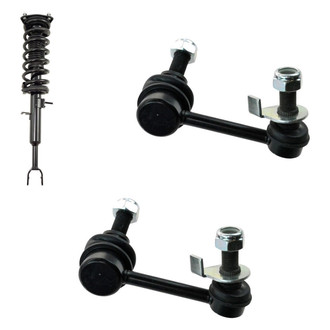 TRQ® - Front Passenger Side Complete Strut Assembly and Stabilizer Bar Link Kit