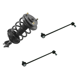 TRQ® - Front Passenger Side Complete Strut Assembly and Stabilizer Bar Link Kit