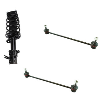 TRQ® - Front Passenger Side Complete Strut Assembly and Stabilizer Bar Link Kit