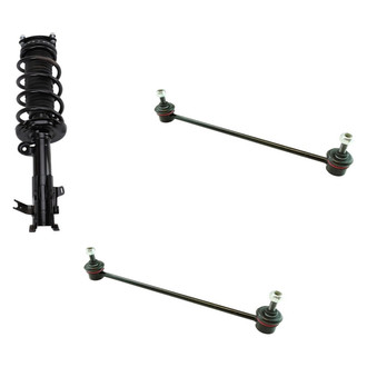 TRQ® - Front Passenger Side Complete Strut Assembly and Stabilizer Bar Link Kit