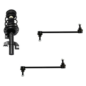TRQ® - Front Passenger Side Complete Strut Assembly and Stabilizer Bar Link Kit