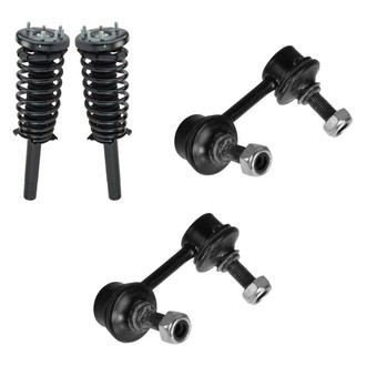 TRQ® - Front Passenger Side Complete Strut Assembly and Stabilizer Bar Link Kit