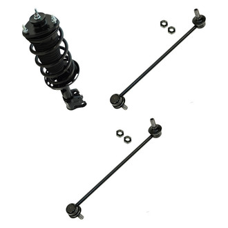 TRQ® - Front Passenger Side Complete Strut Assembly and Stabilizer Bar Link Kit