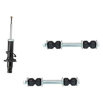 TRQ® - Front Passenger Side Shock Absorber and Stabilizer Bar Link Kit