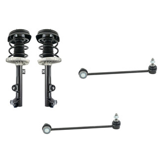 TRQ® - Front Passenger Side Complete Strut Assembly and Stabilizer Bar Link Kit