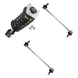 TRQ® - Front Passenger Side Complete Strut Assembly and Stabilizer Bar Link Kit