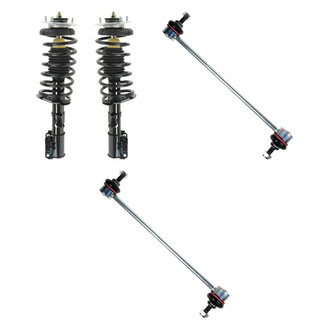 TRQ® - Front Passenger Side Complete Strut Assembly and Stabilizer Bar Link Kit