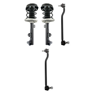 TRQ® - Front Passenger Side Complete Strut Assembly and Stabilizer Bar Link Kit