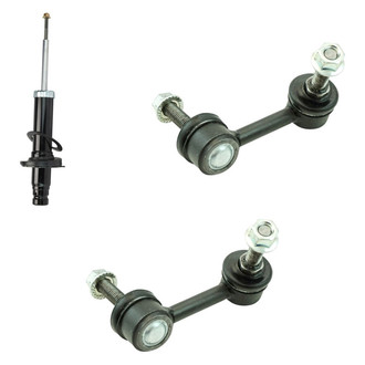 TRQ® - Front Passenger Side Shock Absorber and Stabilizer Bar Link Kit