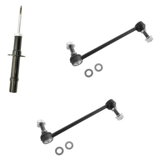 TRQ® - Front Passenger Side Shock Absorber and Stabilizer Bar Link Kit