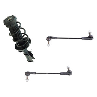 TRQ® - Front Passenger Side Complete Strut Assembly and Stabilizer Bar Link Kit