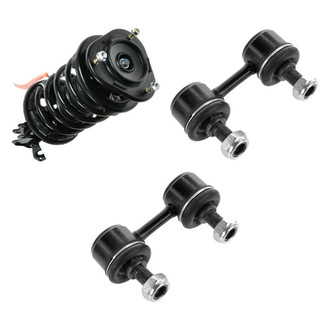 TRQ® - Front Passenger Side Complete Strut Assembly and Stabilizer Bar Link Kit