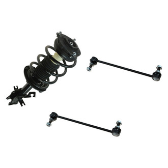 TRQ® - Front Passenger Side Complete Strut Assembly and Stabilizer Bar Link Kit