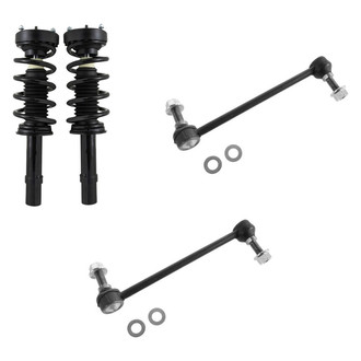 TRQ® - Front Passenger Side Complete Strut Assembly and Stabilizer Bar Link Kit