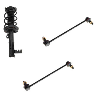 TRQ® - Front Passenger Side Complete Strut Assembly and Stabilizer Bar Link Kit