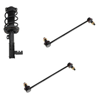 TRQ® - Front Passenger Side Complete Strut Assembly and Stabilizer Bar Link Kit