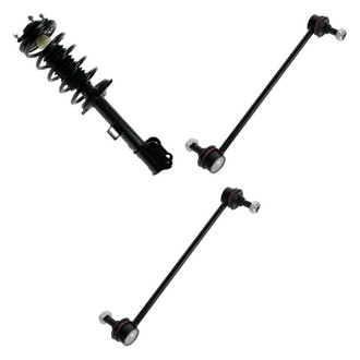 TRQ® - Front Passenger Side Complete Strut Assembly and Stabilizer Bar Link Kit