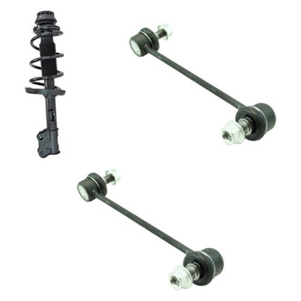 TRQ® - Front Passenger Side Complete Strut Assembly and Stabilizer Bar Link Kit