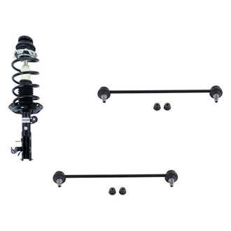 TRQ® - Front Passenger Side Complete Strut Assembly and Stabilizer Bar Link Kit