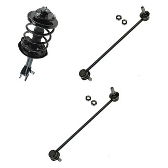 TRQ® - Front Passenger Side Complete Strut Assembly and Stabilizer Bar Link Kit