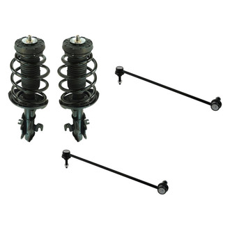 TRQ® - Front Passenger Side Complete Strut Assembly and Stabilizer Bar Link Kit