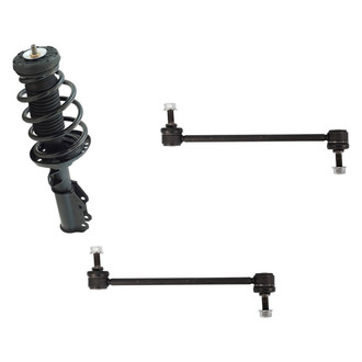 TRQ® - Front Passenger Side Complete Strut Assembly and Stabilizer Bar Link Kit