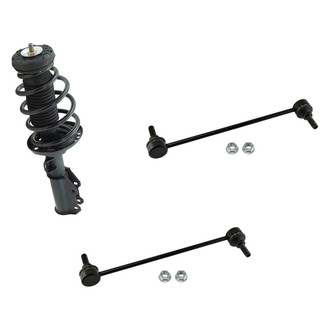 TRQ® - Front Passenger Side Complete Strut Assembly and Stabilizer Bar Link Kit
