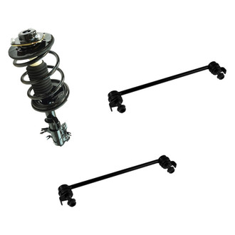 TRQ® - Front Passenger Side Complete Strut Assembly and Stabilizer Bar Link Kit